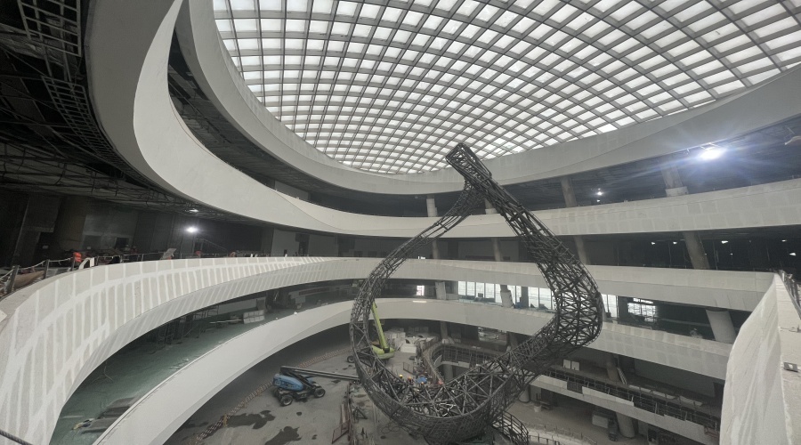 西安科技館GRG攔河扶梯 西安科技館GRG攔河扶梯