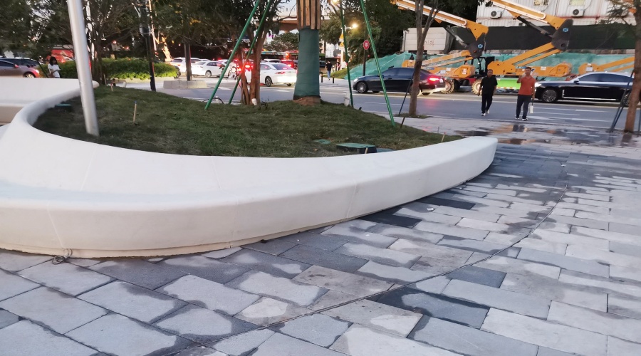 廣州海珠區(qū)琶洲展館GRC坐凳樹池工程案例