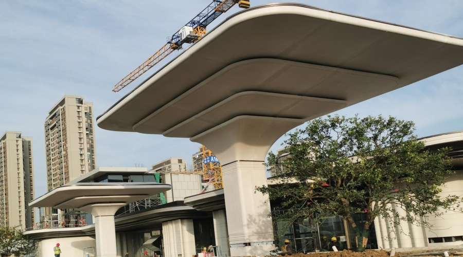 合肥華蓋UHPC柱子落地效果 合肥華蓋UHPC柱子落地效果