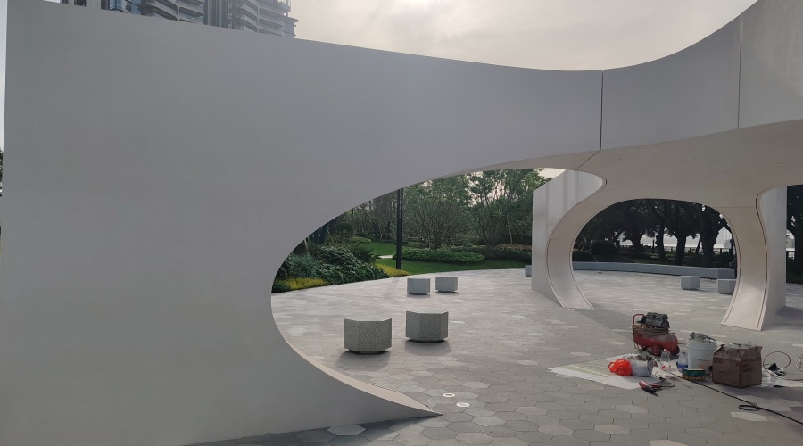 UHPC構(gòu)件安裝現(xiàn)場